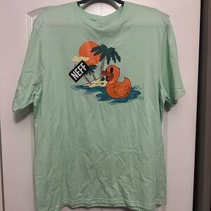Neff Light Green Cotton T-Shirt